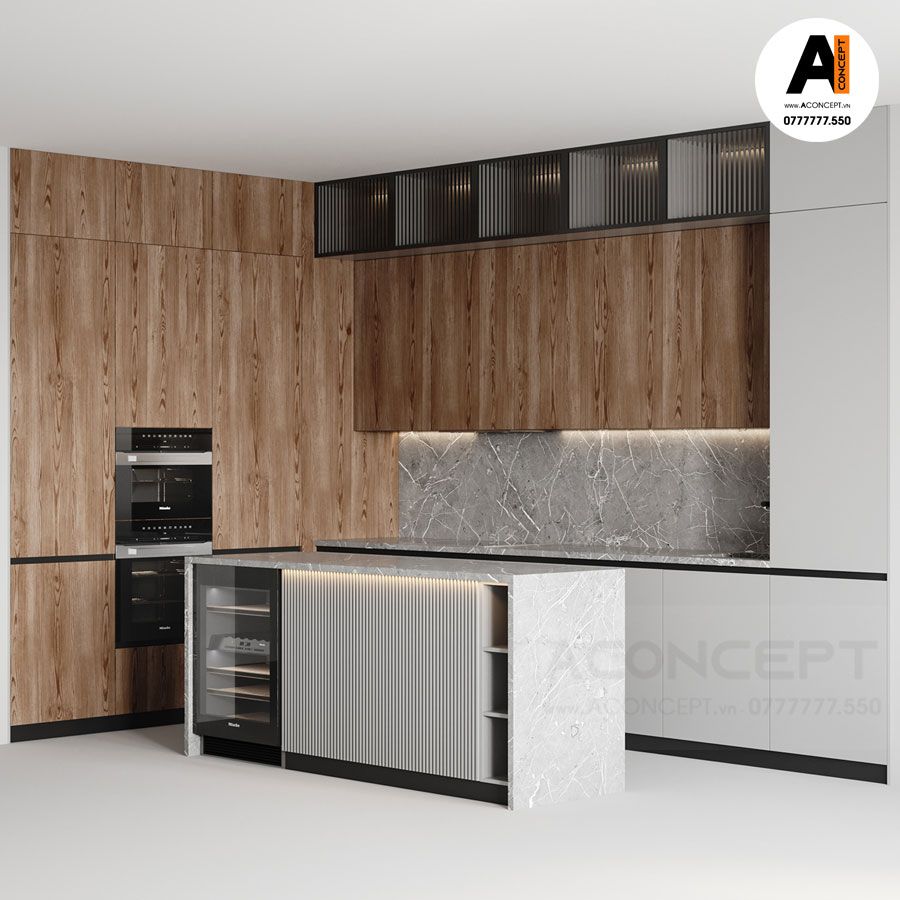 Tủ bếp A414 chữ I