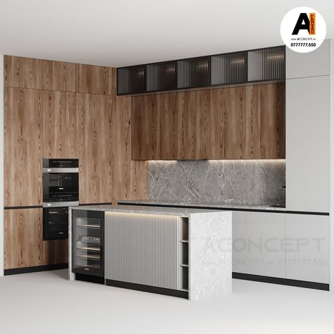 Tủ bếp A414 chữ I