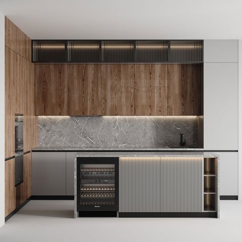 Tủ bếp A414 chữ I