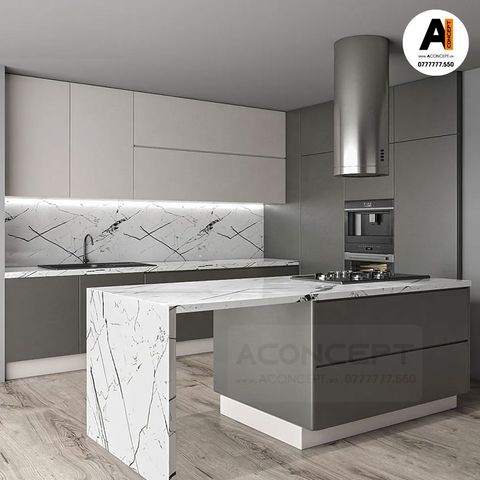 Tủ bếp A442 chữ L