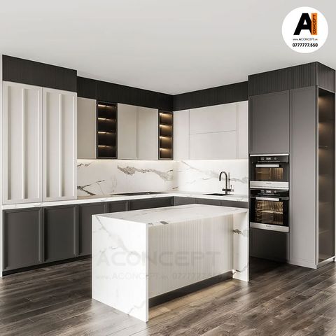 Tủ bếp A417 chữ I