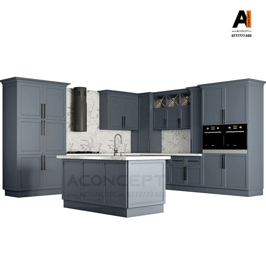 Tủ bếp A427 chữ L