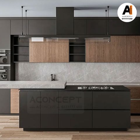 Tủ bếp A422 chữ L