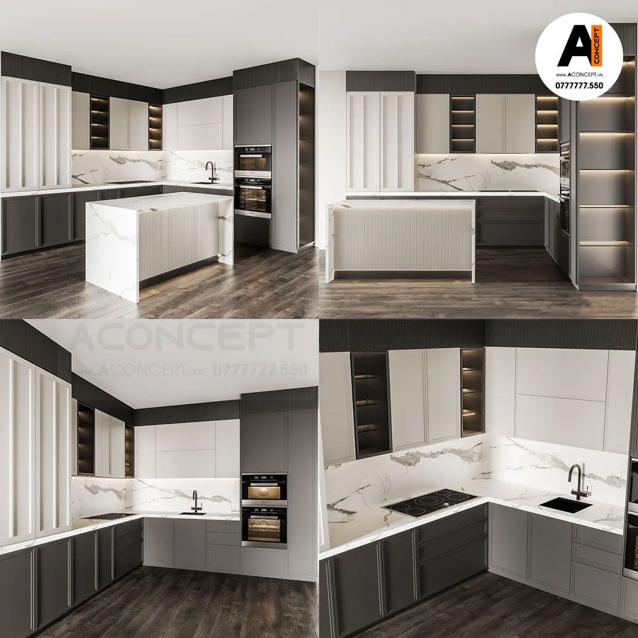 Tủ bếp A417 chữ I