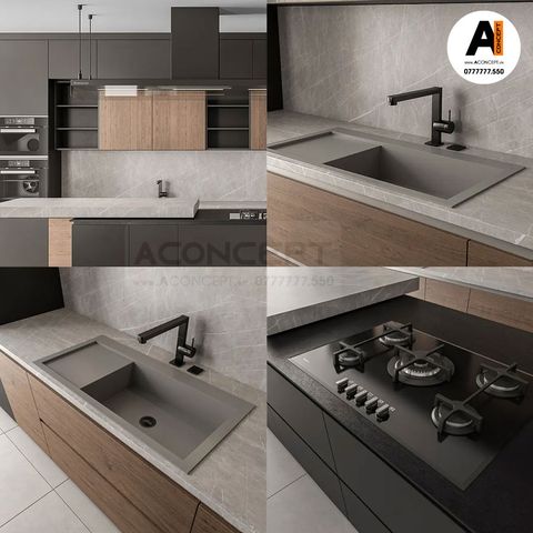 Tủ bếp A422 chữ L