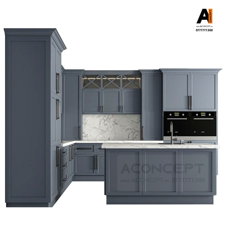 Tủ bếp A427 chữ L