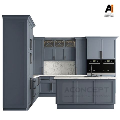 Tủ bếp A427 chữ L