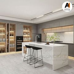 Tủ bếp A437 chữ L