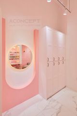 Thiết kế tiệm Nail màu hồng