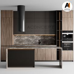 Tủ bếp A411 chữ I