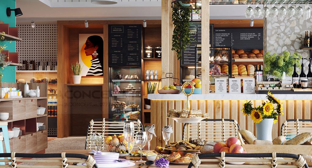 Tiệm cafe và bánh