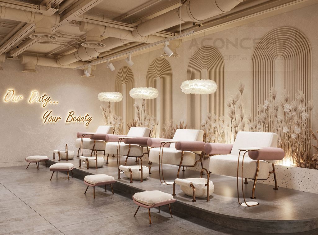 Tiệm Nail Aconcept sang trọng