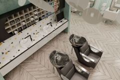 Tiệm Nail Aconcept màu xanh