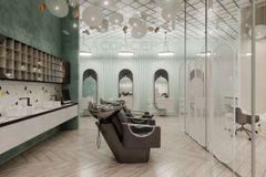 Tiệm Nail Aconcept màu xanh