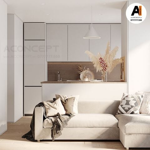 Tủ bếp A408 chữ I