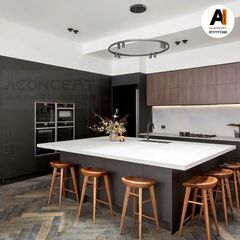 Tủ bếp A433 chữ L