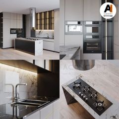 Tủ bếp A434 chữ L