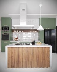Tủ bếp A401 hiện đại chữ I