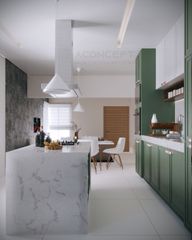Tủ bếp A401 hiện đại chữ I