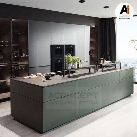 Tủ bếp A438 chữ I