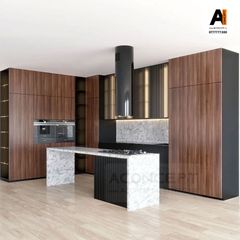 Tủ bếp A418 chữ L