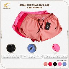 Quần Thể Thao Nữ 2 Lớp  RUDAL Nhiều Màu Chất Vải Thấm Hút Mát Nhẹ