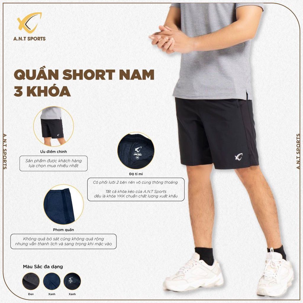 Quần Short Thể Thao Nam 3 Khóa RUDAL