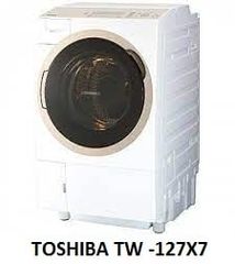 ( Used 95% )  TOSHIBA  TW 127X7 MÁY GIẶT SẤY BLOCK MADE IN JAPAN
