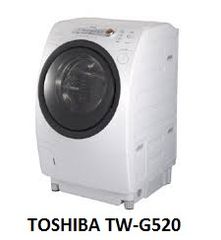 ( Used 95% )  TOSHIBA TW G520 MÁY GIẶT SẤY NHIỆT MADE IN JAPAN