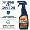  303 Leather 3-In-1 Complete Care - Vệ sinh, dưỡng và chống phai màu da và nhựa nội thất Ô tô 