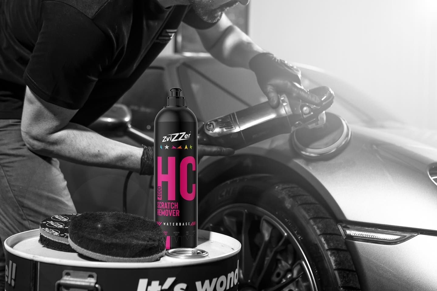  HC 4000 Heavy Cut - Xi đánh bóng xóa xước nhanh, ít bụi Bước 1) 