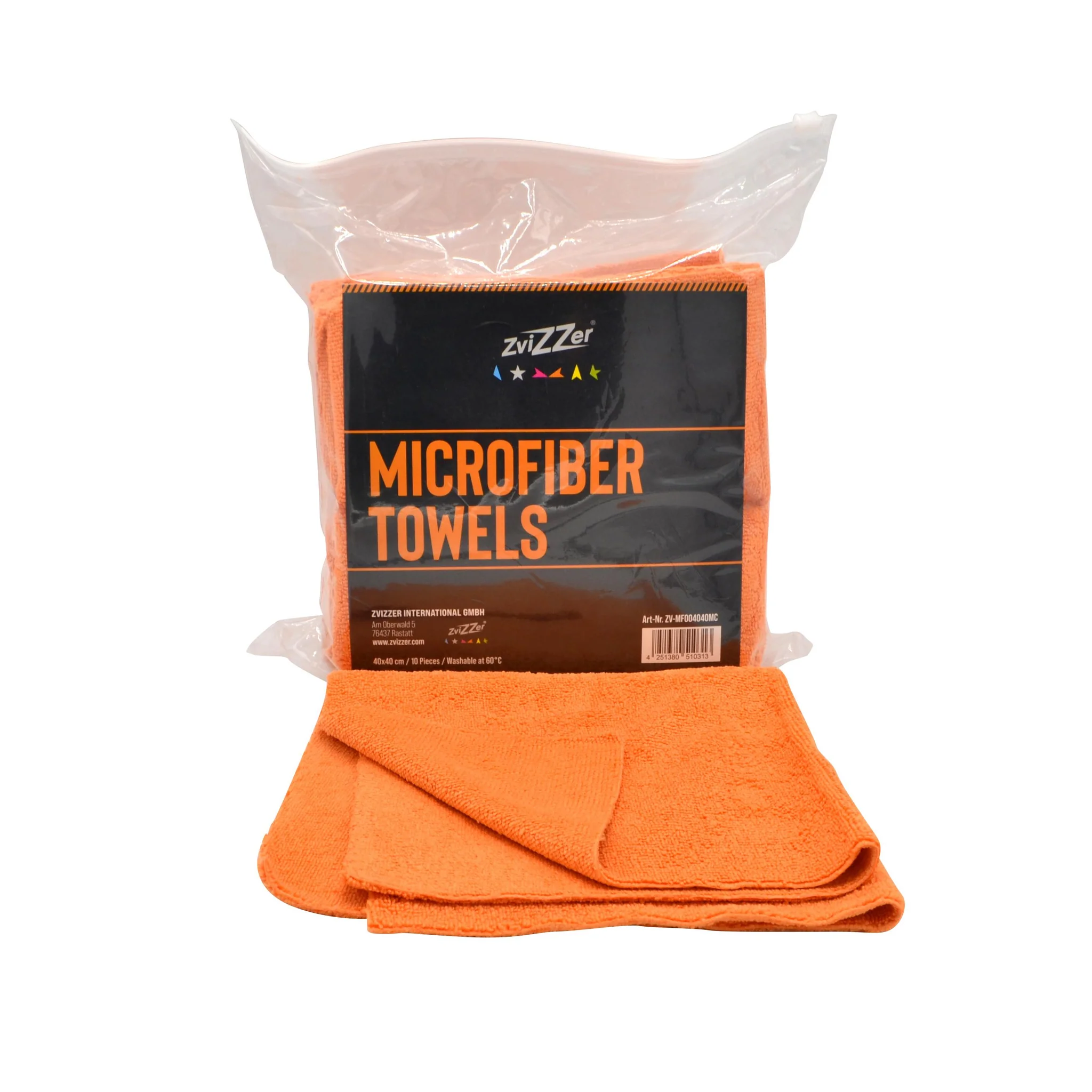  Microfiber Cloth Orange - Khăn vải  dùng lau chất đánh bóng 