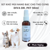  Chai xịt khử mùi Nano Bạc cho thú cưng DIVA Dr. Pet 50ml 