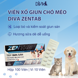  Xổ giun cho chó mèo DIVA Zentab 