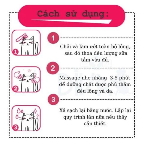  Gel tắm cho mèo Diva Sakura 265ml 