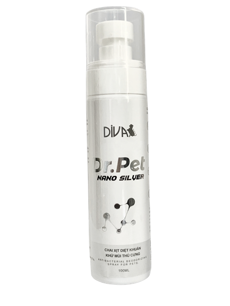  Chai xịt diệt khuẩn, khử mùi thú cưng Diva Dr.Pet Nano Silver 100ml 