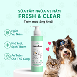  Sữa tắm ngừa ve nấm cho chó mèo DIVA Fresh & Clear 250ml 