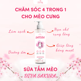  Gel tắm cho mèo Diva Sakura 265ml 