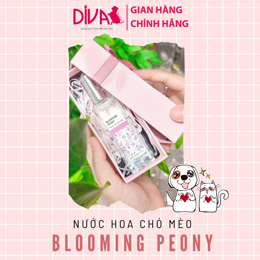  Nước hoa cao cấp dành cho thú cưng DIVA Blooming Peony - Hương hoa dịu ngọt 30ml 