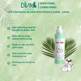  Sữa tắm ngừa ve nấm cho chó mèo DIVA Fresh & Clear 250ml 