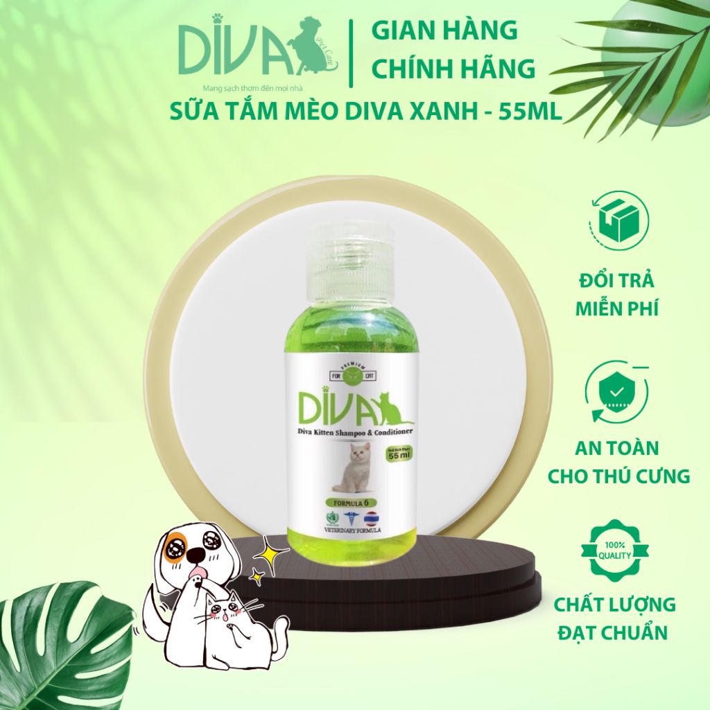  Sữa tắm mèo DIVA Kitten gel 55ml 