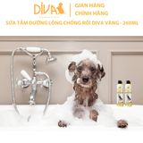  Sữa tắm chó dưỡng lông chống rối DIVA Vàng 260ml 