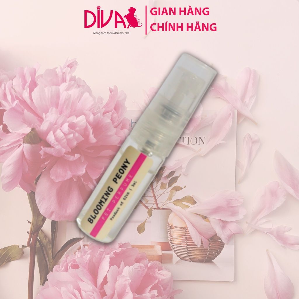  Nước hoa cao cấp dành cho thú cưng DIVA Blooming Peony - Hương hoa dịu ngọt 2.5ml 