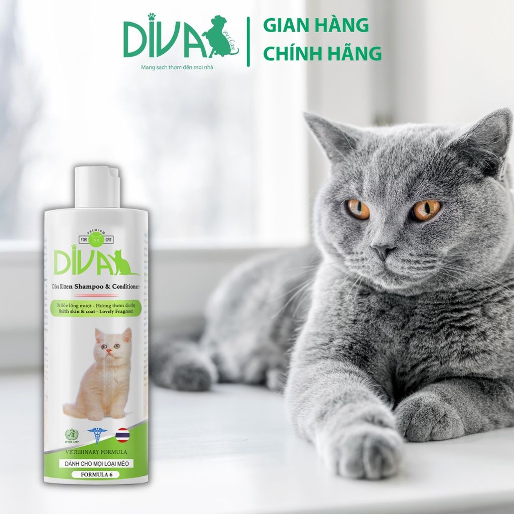  Sữa tắm mèo DIVA Kitten gel 400ml 