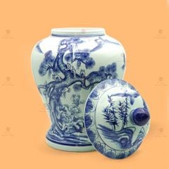 Bình Chóe Ngâm Rượu Men Lam Tùng Lộc