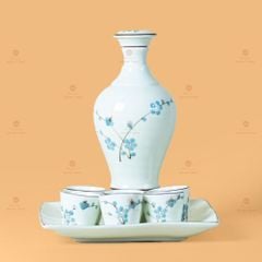 Bộ Nậm Rươu Hoa Đào Xanh