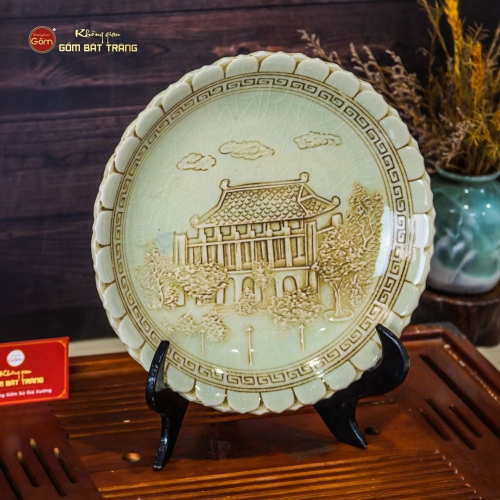 Đĩa Cảnh Trưng Bày Khắc Nổi
