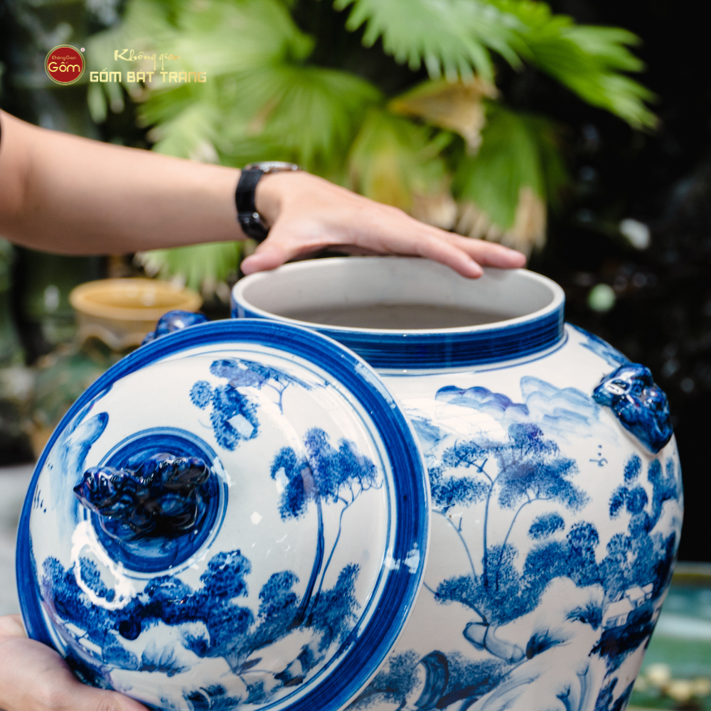 Chóe Ngâm Rượu Men Xanh Trắng 35L