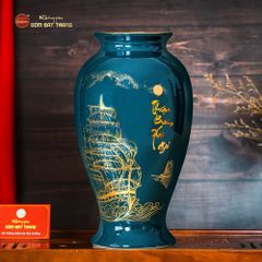 Lọ Hoa Thuận Buồm Xuôi Gió Vẽ Vàng