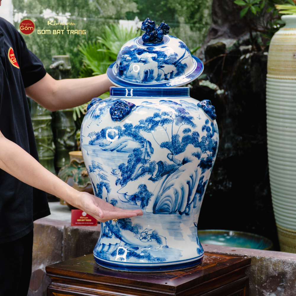 Chóe Ngâm Rượu Men Xanh Trắng 35L